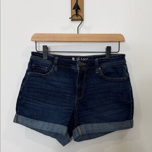 Reitmans Women’s Denim Shorts – Deep Blue – Size 28 – Cuffed Hem